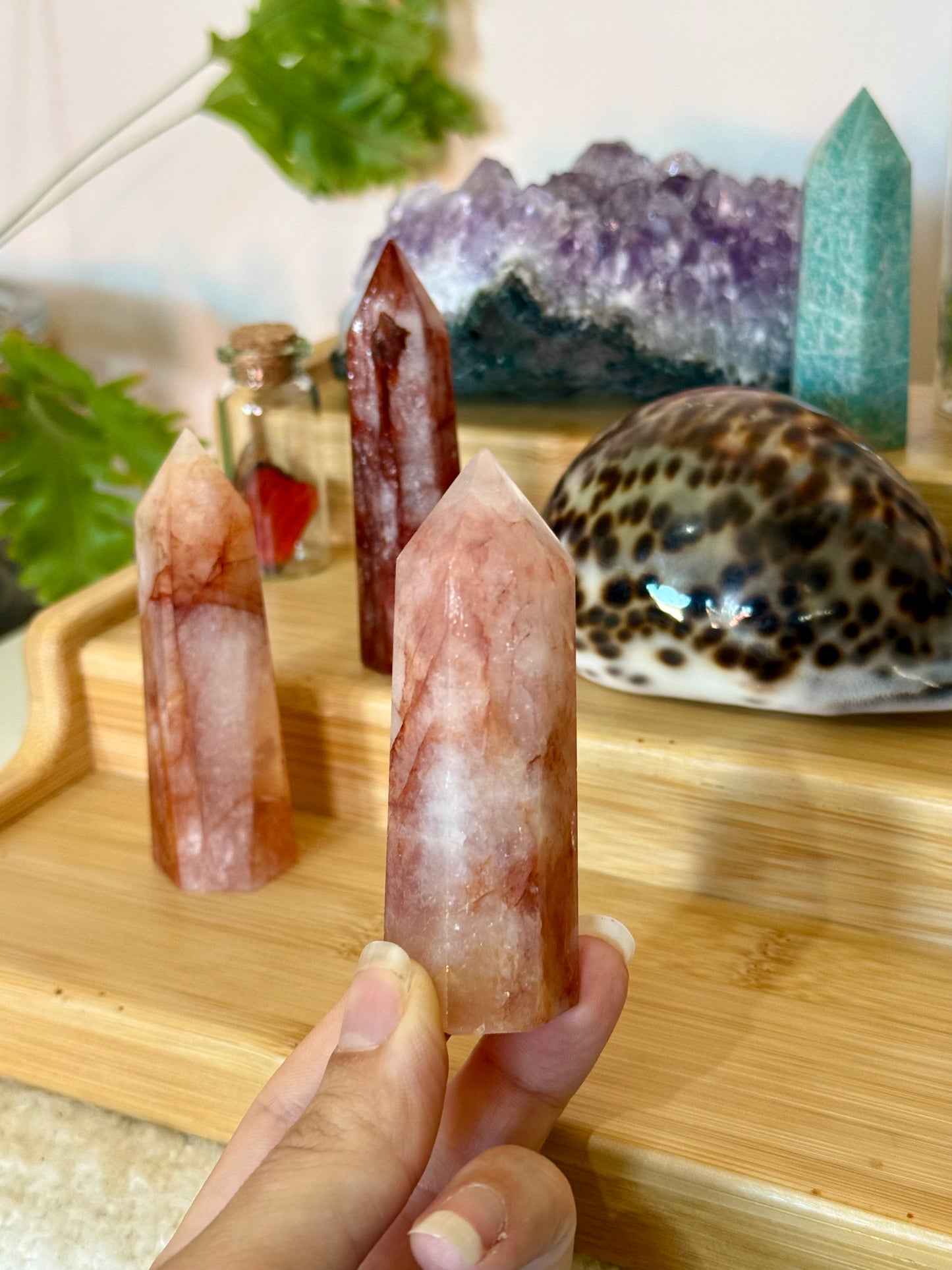 Hematoid Quartz Points