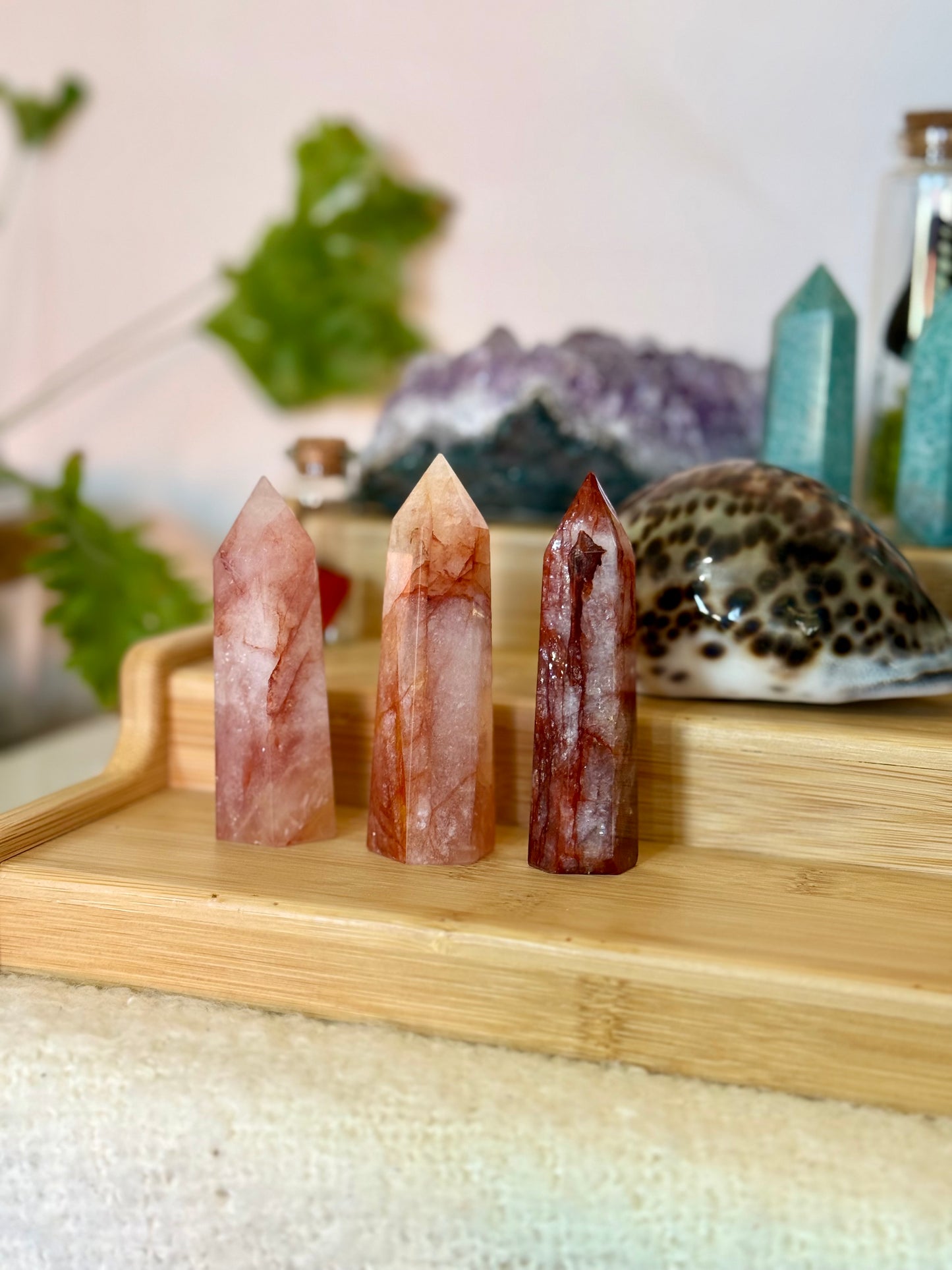 Hematoid Quartz Points