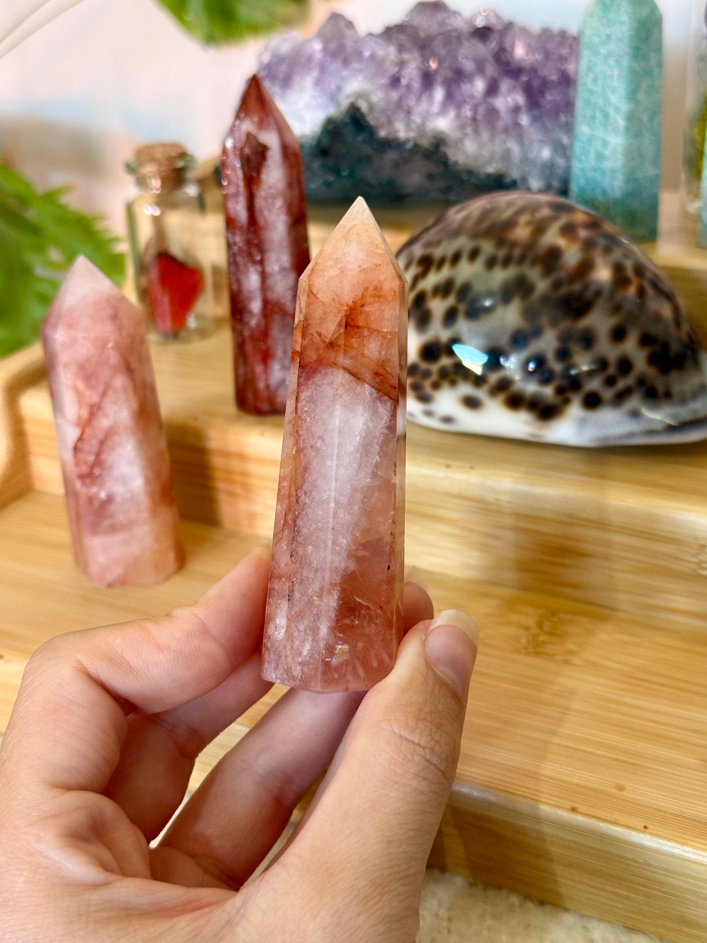 Hematoid Quartz Points