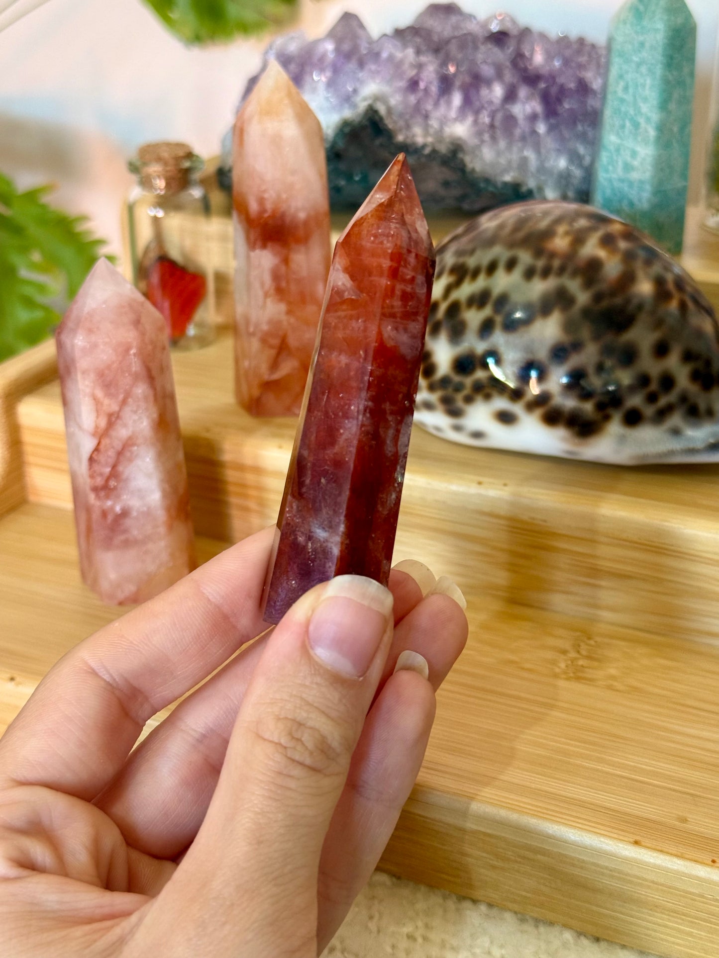 Hematoid Quartz Points